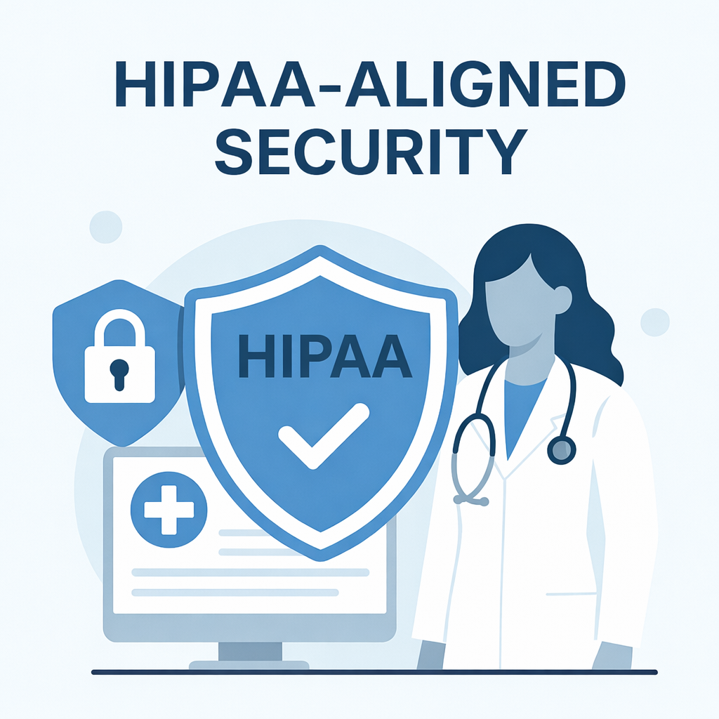 HIPAA-aligned security illustration